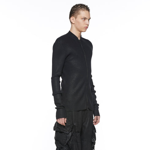 JULIUS 917KNM1-C Dark Brown / Skinny Knit Top